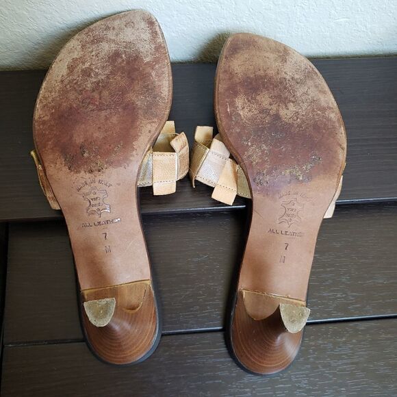 Tommy Bahama leather heel sandals 7 - Picture 2 of 6